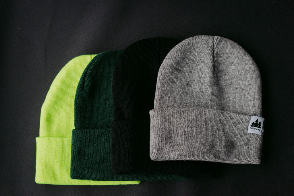 flat lay of toques